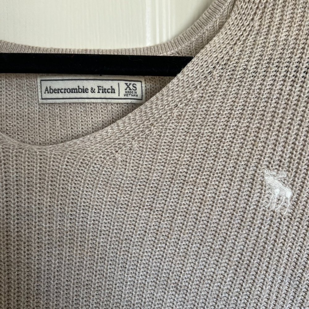 Abercrombie & Fitch Women's V Neck Sweater Tan Size XS
